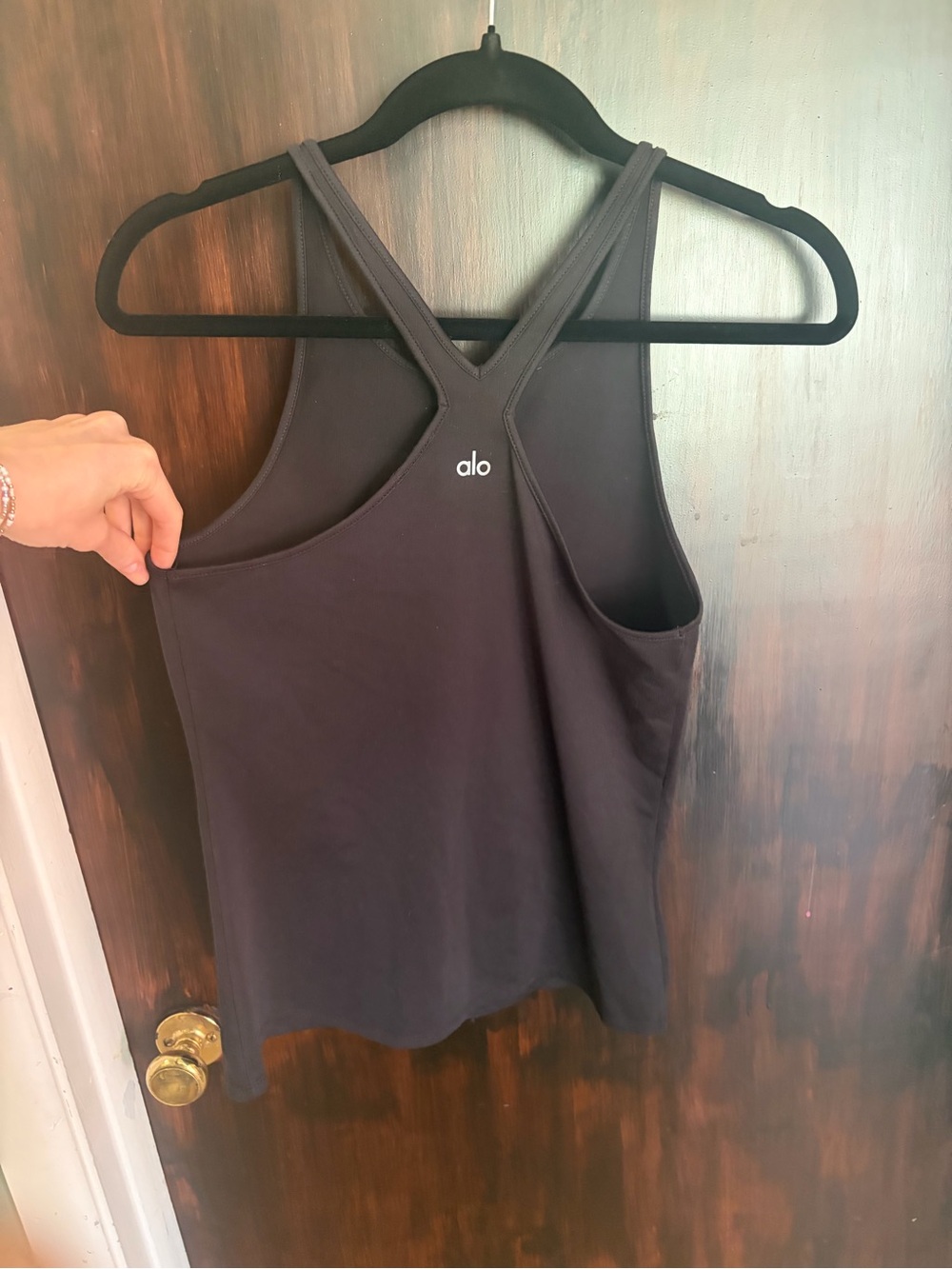 Alo Yoga Black Racerback Tank Top
